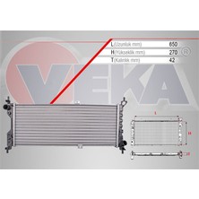 VEKA-16-3225 - Su Radyatoru Mekanık Opel Corsa B 1.5 D M-T 1993-2000