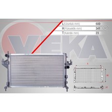 VEKA-16-3234 - Su Radyatoru Mekanık Opel Corsa C 1.3 Cdtı M-T 2000-2006