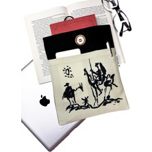 Atölye Smyrna Kitap Kılıfı / Kitap Çantası , Don Kişot