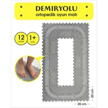 12 Mödüllü Oyun Masaj Demiryolu Ortopedik Halı Duyu Matları Puzzle Tren Yol