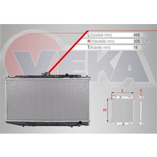 VEKA-16-2009B - Su Radyatoru Brazıng Honda Cıvıc Iv 1.5i M-T Ac +/- 1987-1993