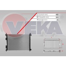 VEKA-16-2131B - Su Radyatoru Brazıng Hyundaı Accent Blue 1.6 Crdı M-T 2012-