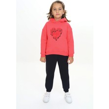 Toontoy Kız Çocuk Kapüşonlu Eşofman Takım