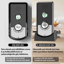 Etabel  Elektronik Kablosuz 2 Yönlü Ses Iletimi Telsiz Uzun Menzilli  Su Geçirmez Kapı Zili Ünitesi