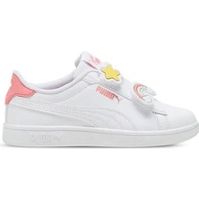 Puma Smash 3.0 Badges V Ps Çocuk Günlük Ayakkabı 397286-01 Beyaz