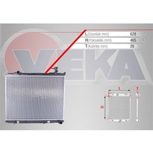 VEKA-16-2410B - Su Radyatoru Brazıng Kıa Sorento I (Jc) 2.5 Crdı A-T 2006-2009
