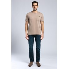 Lee Cooper Vincent Erkek %100 Pamuk O Yaka T-Shirt Vizon
