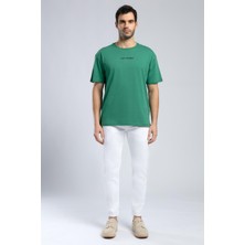 Lee Cooper Aylex Erkek %100 Pamuk O Yaka T-Shirt Yeşil