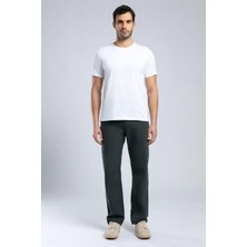 Lee Cooper Baselo Erkek %100 Pamuk O Yaka T-Shirt Beyaz