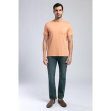 Lee Cooper Vincent Erkek %100 Pamuk O Yaka T-Shirt Somon