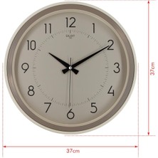 Krem Kasa Kumbeji Çerçeve Duvar Saati 37  cm