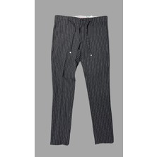 Rex Moda Çizgili Gofre Pantolon
