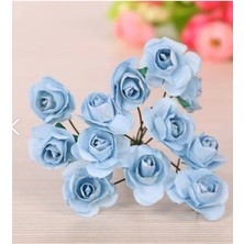 Ipek Hobi Mavi  Kağıt Gül 144'LÜ Paket