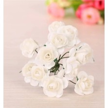 Ipek Hobi  Beyaz Kağıt Gül 144'LÜ Paket