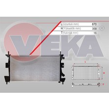 VEKA-16-1927B - Su Radyatoru Brazıng Ford Focus Iıı 1.6 Tı-Vct M-T Ac+/- 2011-2015