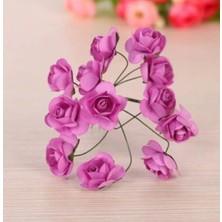 Ipek Hobi Fuşya  Kağıt Gül 144'LÜ Paket