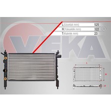 VEKA-16-3203 - Su Radyatoru Mekanık Opel Astra F 1.4i A-T 1991-1998