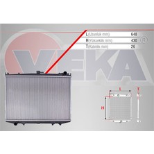 VEKA-16-3109B - Su Radyatoru Brazıng Nıssan Pıck Up (D21) 2.5 D M-T 1985-1998