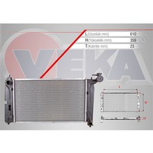 VEKA-16-4300 - Su Radyatoru Mekanık Gecmelı Toyota Corolla (_E12_) 1.4 Vvt-I M-T 2002-2007