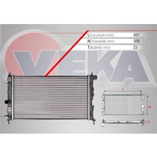 VEKA-16-3204 - Su Radyatoru Mekanık Opel Vectra B 1.6i A-T 1995-2003