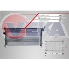 VEKA-16-3201 - Su Radyatoru Mekanık Opel Corsa B 1.2i M-T Ac- 1993-2000
