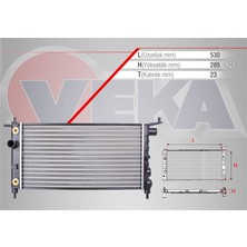 VEKA-16-3206 - Su Radyatoru Mekanık Opel Corsa B 1.2i A-T 1993-2000