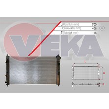 VEKA-16-3019B - Su Radyatoru Brazıng Mıtsubıshı Lancer (Cy,za) 1.8 A-T 2007-