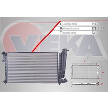 VEKA-16-3321 - Su Radyatoru Mekanık Peugeot 306 (7b,n3,n5) 1.8 D M-T 1993-2002