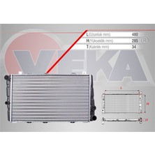 VEKA-16-3900 - Su Radyatoru Mekanık Skoda Favorıt 135 1.3 M-T 1989-1994