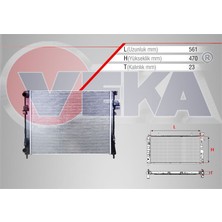 VEKA-16-3504B - Su Radyatoru Brazıng Renault Trafıc Iı (Fl) 1.9 Dcı M-T 2001-2014