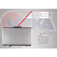 VEKA-16-4307B - Su Radyatoru Brazıng Toyota Corolla (_E11_) 1.6i (AE111) A-T 1997-2002
