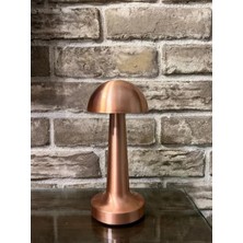 Uzm Light Horoz Masa Lambası 3 Renk Şarjlı Mantar Tip 60LM 23 x 10MM Type-C ( Gövde Renk Bakır ) ( Avıva 3cct Lizbon )