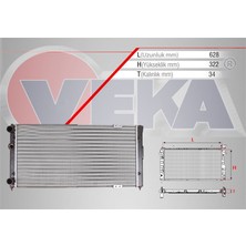 VEKA-16-4406 - Su Radyatoru Mekanık Volkswagen Polo Classıc (6kv2) 1.6 A-T 1995-2001