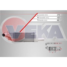 VEKA-42-3202 - Turbo Radyatoru (Intercooler) Opel Combo C 1.7 Dtı 2001-2006