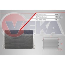 VEKA-43-3220 - Klıma Radyatoru Opel Vectra C 1.9 Cdtı 2002-2008