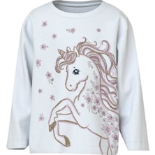 Name It NMFVALIANE LS NREG TOP Beyaz Kız Çocuk Sweatshirt