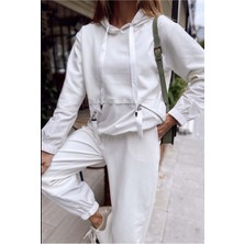 Qimya Butik Kadın Paraşüt Garnili Eşofman Takım