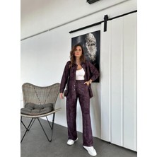 Qimya Butik Egzotik Asortik Kadın Batik Desenli Premium Tasarım Tunik Pantolon Ikili Takım