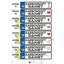 Karbonsoft Kişiye Özel Ahşap Dekor Plaka, Araba Plaka, Isimli Plaka, Cam Önü Plakası, Aksesuar Plaka