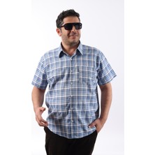 Tousus Kısa Kol Ekose Pamuklu Erkek Gömlek KK-8065-TSS