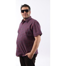 Tousus Kısa Kol Ekose Pamuklu Erkek Gömlek KK-8074-TSS