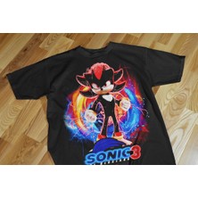 Texclusive Sonic Çocuk Tshirt Siyah  Kesim