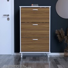 Modilayn VARBİ Antre Hol 72x 127x 26 cm lik 3 Düşer Kapak 6 Göz Bölmeli Ayakkabılık