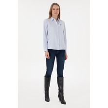 U.S. Polo Assn. Kadın Açık Mavi Gömlek Basic 50297002-VR003