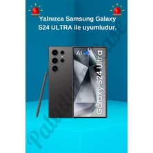 Paladyum Case Samsung Galaxy S24 Ultra Uyumlu Elmas Pırlanta Taşlı Siyah Kılıf