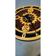Racsen Design Steampunk Ahşap Duvar Saati