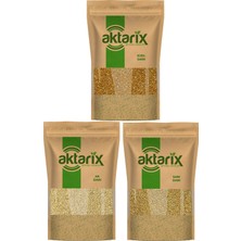 Aktarix 1 kg Ak Darı 1 kg Sarı Darı 1 kg Kırmızı Kırmızı Darı Sade Muhabbet Kuşu Yemi Seti