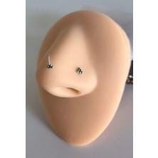 925 Ayar Gümüş Saplama Top Top Üçgen Hızma - 1 Adet