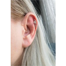 Cerrahi Çelik Yıldız Seli Piercing Küpesi- Bar Uzunluğu 6 Mm-Kalınlığı 1, 2 Mm-1 Adet