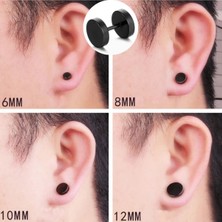 Bylin Tünel Görünümlü Disk Kilitli Unisex Piercing/küpe/ Çap 10mm- 1 Adet